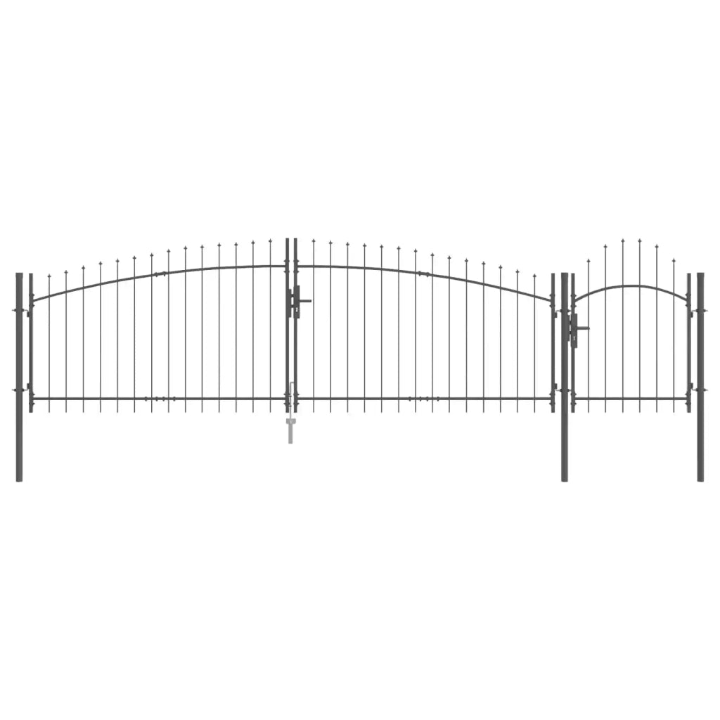 Cancello da giardino WOERDEN 100 x 500 cm Acciaio Bloccabile 42008917