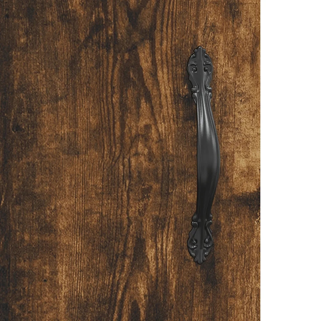 Comodino Rovere Fumo 40x40x50 cm in Legno Multistrato 827558