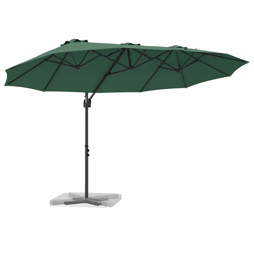 Ombrello | Parasolne Verde 372 x 198 x 243 cm Poliestere e Alluminio