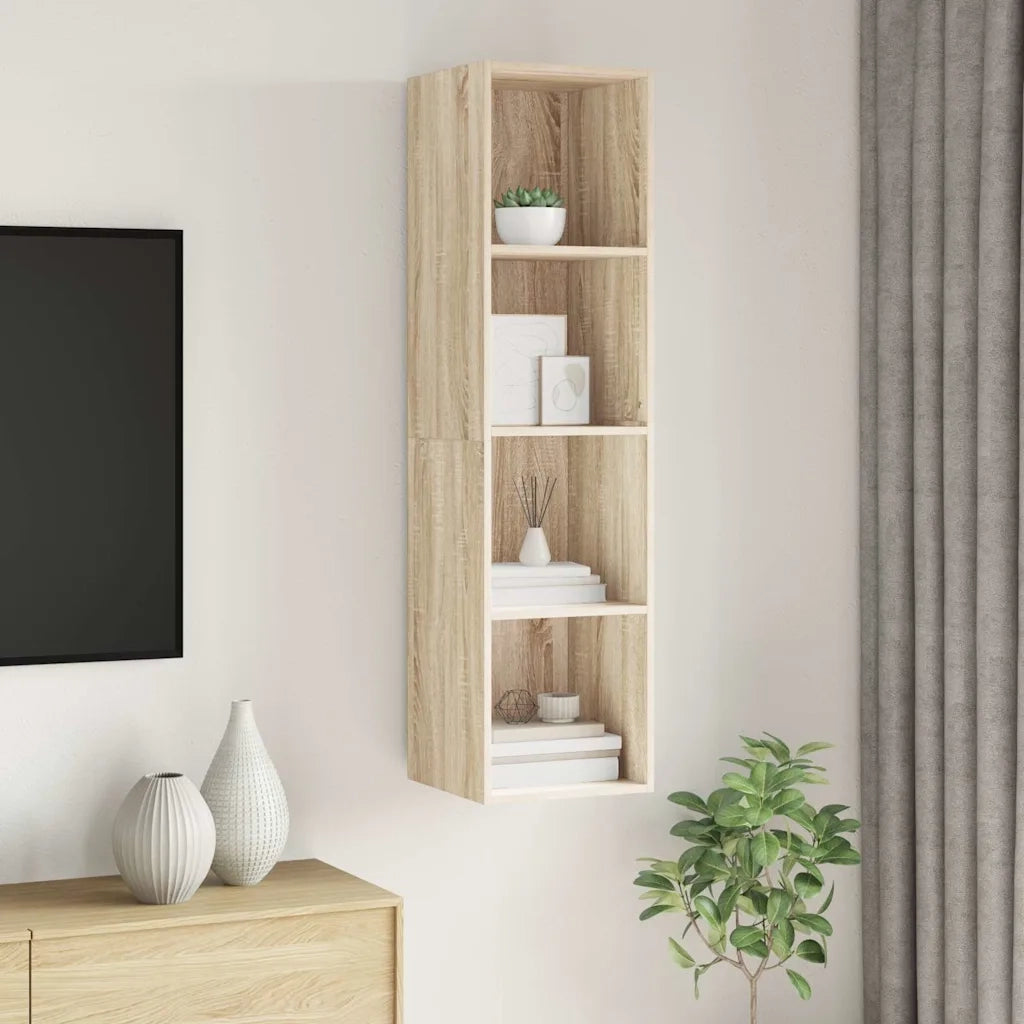Mobile TV Parete Rovere Sonoma 37x37x142,5cm Legno Multistrato