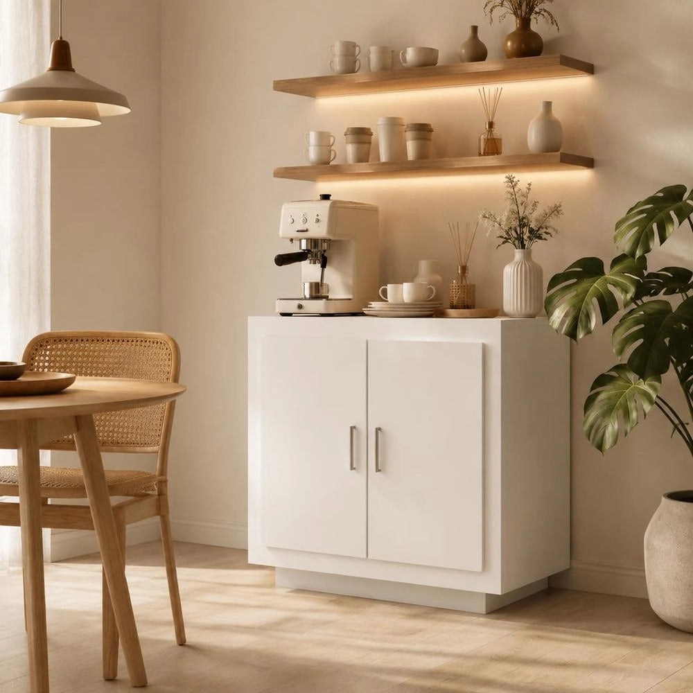 Sideboard White 80x40x75 Cm Wood-based Material
