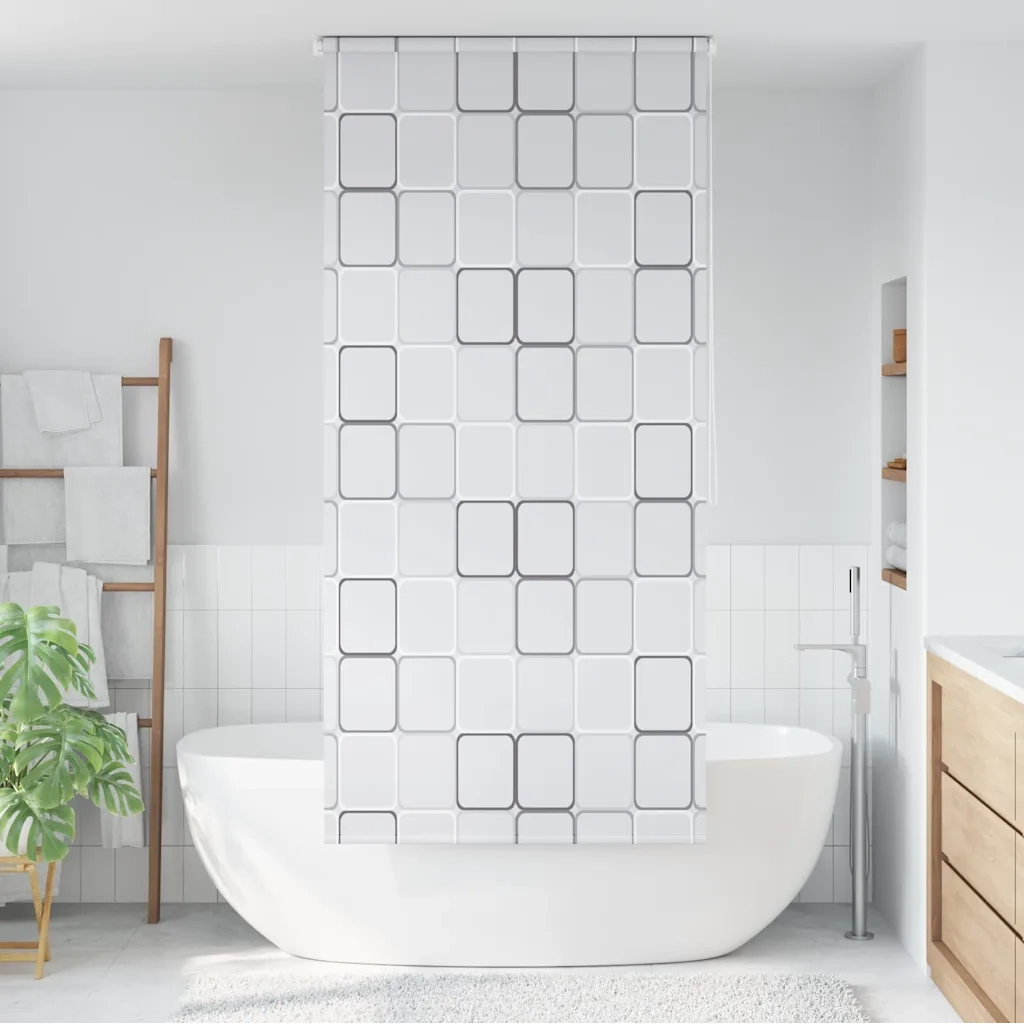 Tenda a rullo | Tenda avvolgibile per Doccia 100x240 cm Quadrati