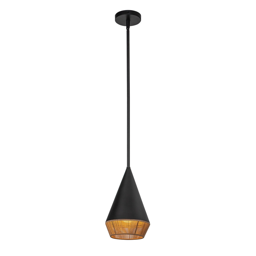 Lampada sospensione industriale nera Daphne Alora Mood E27
