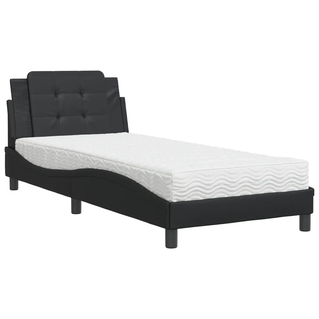 Giroletto senza Materasso Zadar Nero 80x200 cm in Similpelle