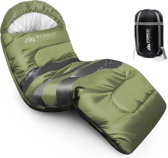 Sacco da letto extra largo per adulti - versatile e caldo per il tempo freddo, ideale per il campeggio