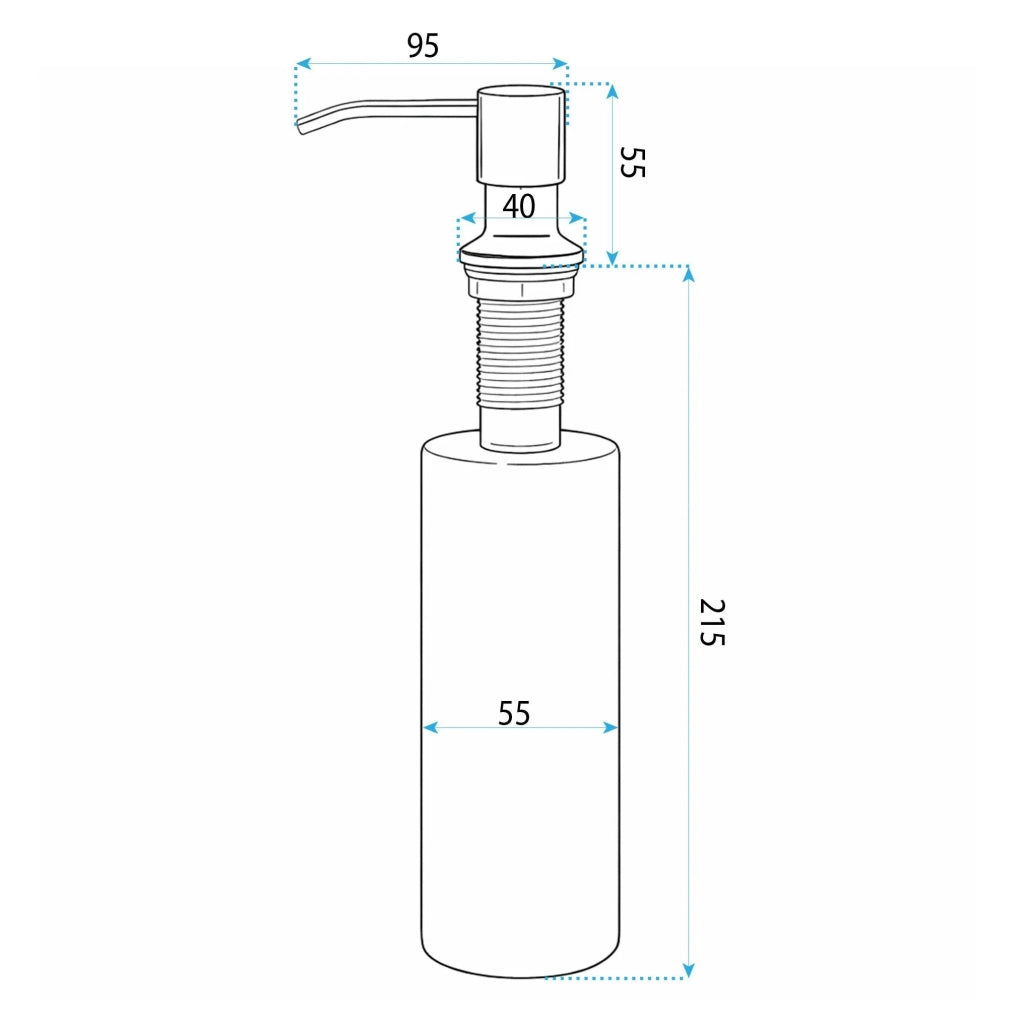 Dispenser Lavello Sapone Rea Erogatore Lon Black