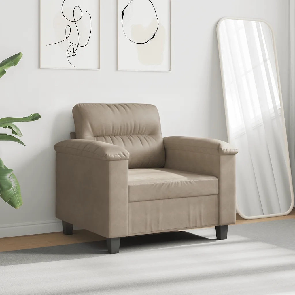 Poltrona | Sedia Relax Tortora 60 cm in Microfibra