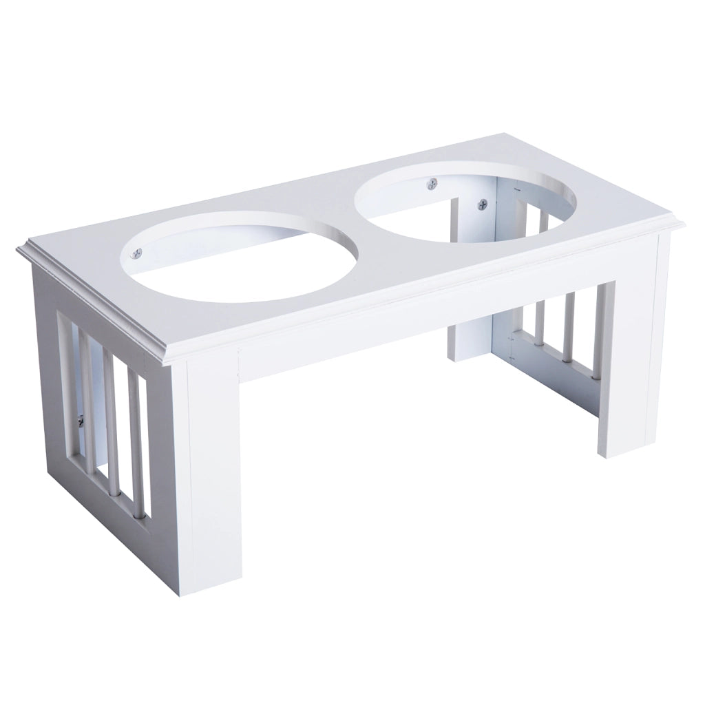 Stazione Cibo per Cani ¨C zephmum ¨C Bianco, Plastica, 58.4x30.5x25.4cm