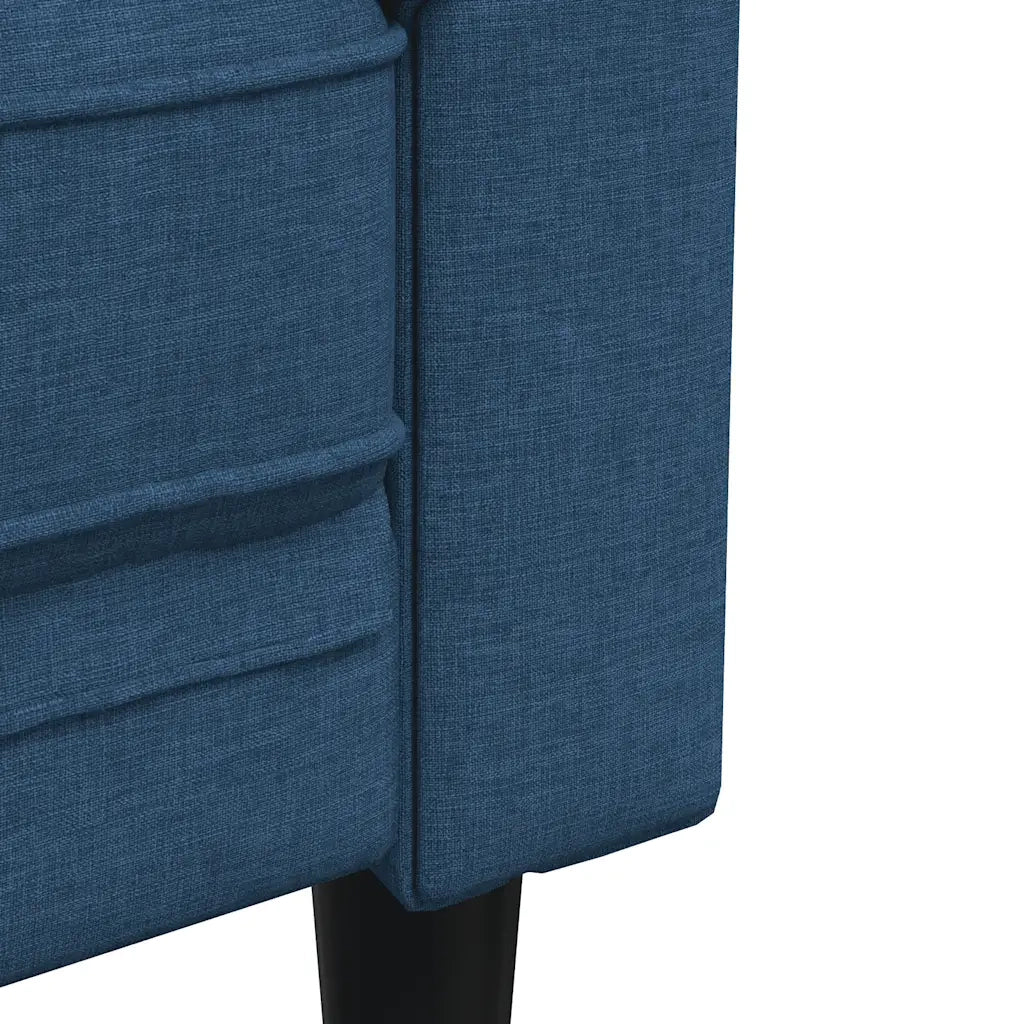 Divano Chesterfield a 3 Posti-Sofa 3 Posti-Divanetto Blu in Tessuto