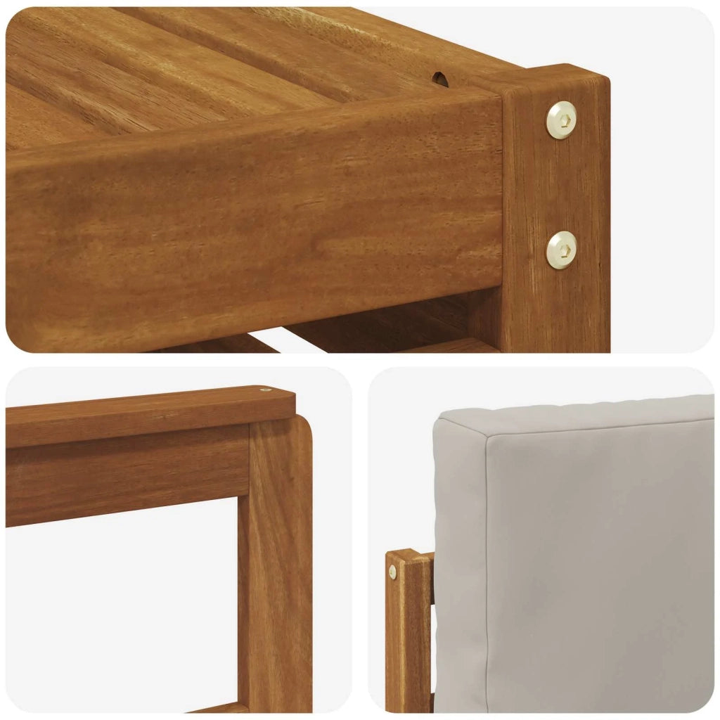 Set divano sezionale con cuscino 9 pcs Grigio Naturale e Chiaro 3375316