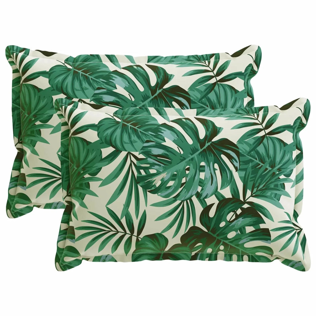 Cuscino Foglia HOUTEN 2 pz Motivo a Foglie Poliestere 935577