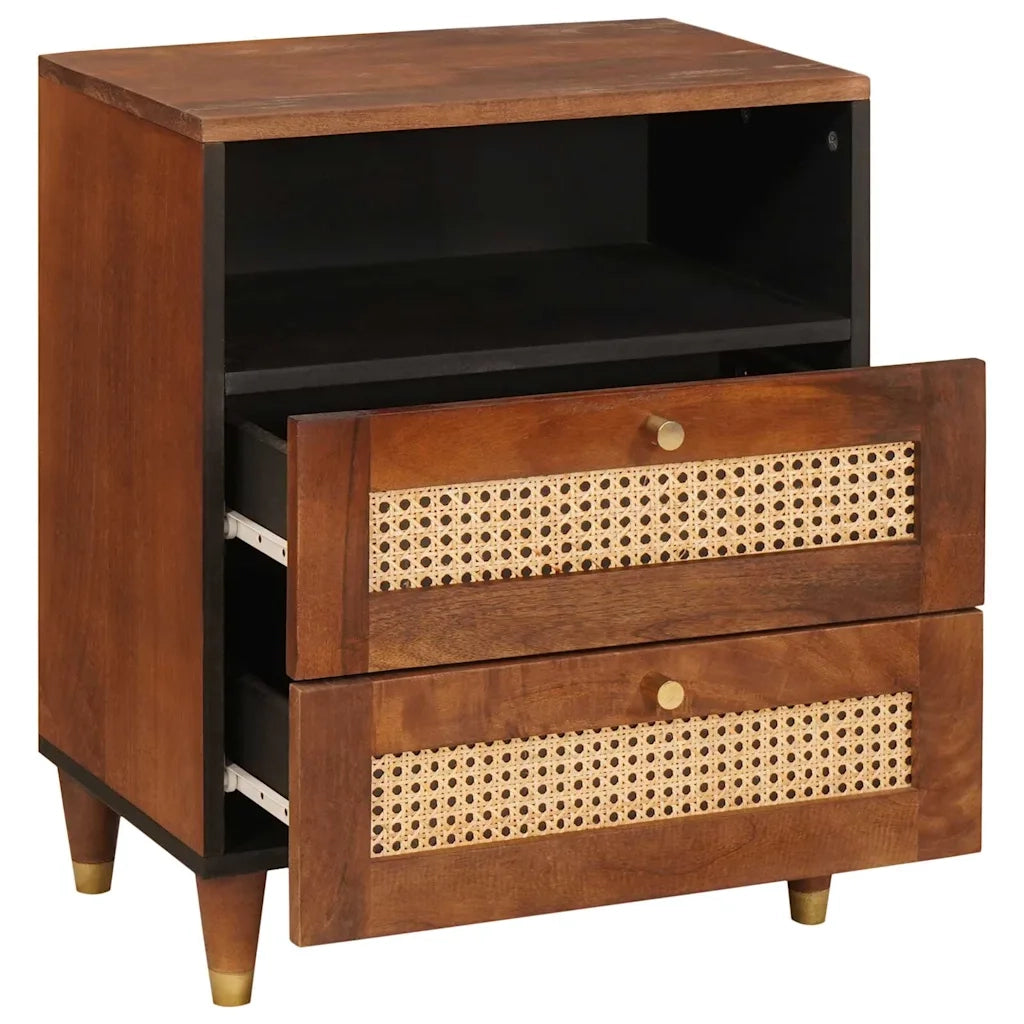 Comodini con cassetto 50 x 33 x 62 cm Legno di mango massello 4018890