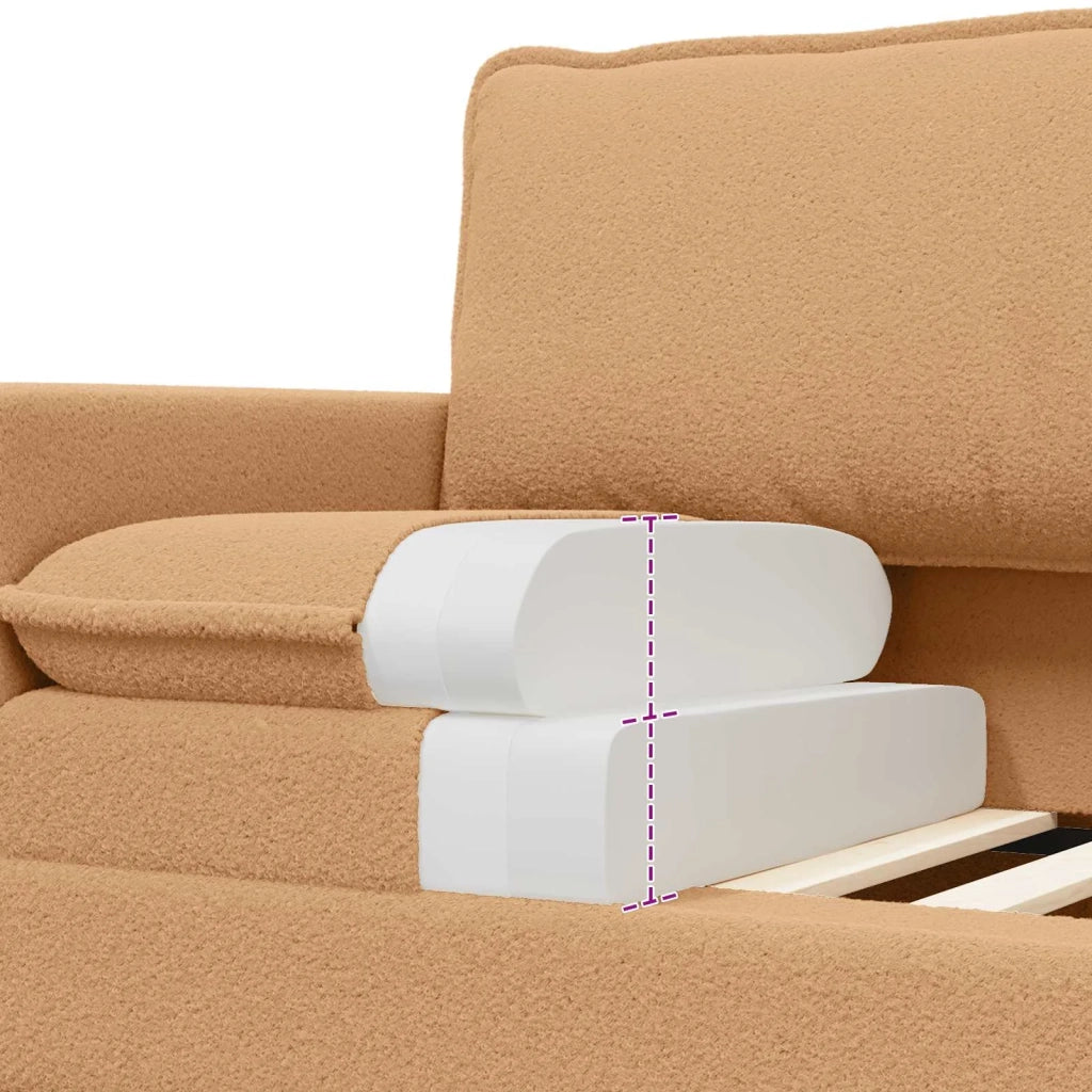 Divano | Divano da soggiorno | Sofa Beige 126 x 81 x 87,5 cm Tessuto