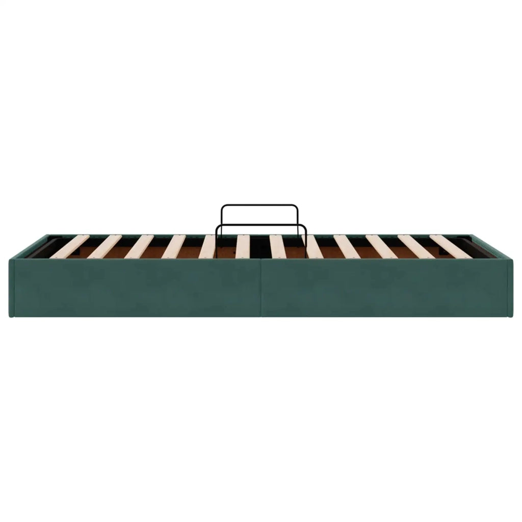 Letto singolo | Letto per adulti | Letto ottomano Verde Scuro 90 x 200 cm Velluto