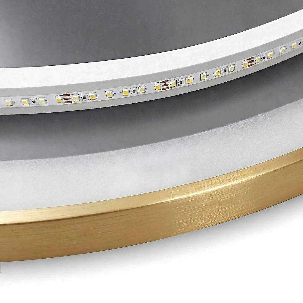 Specchio Led 70cm Mmj Brush Gold