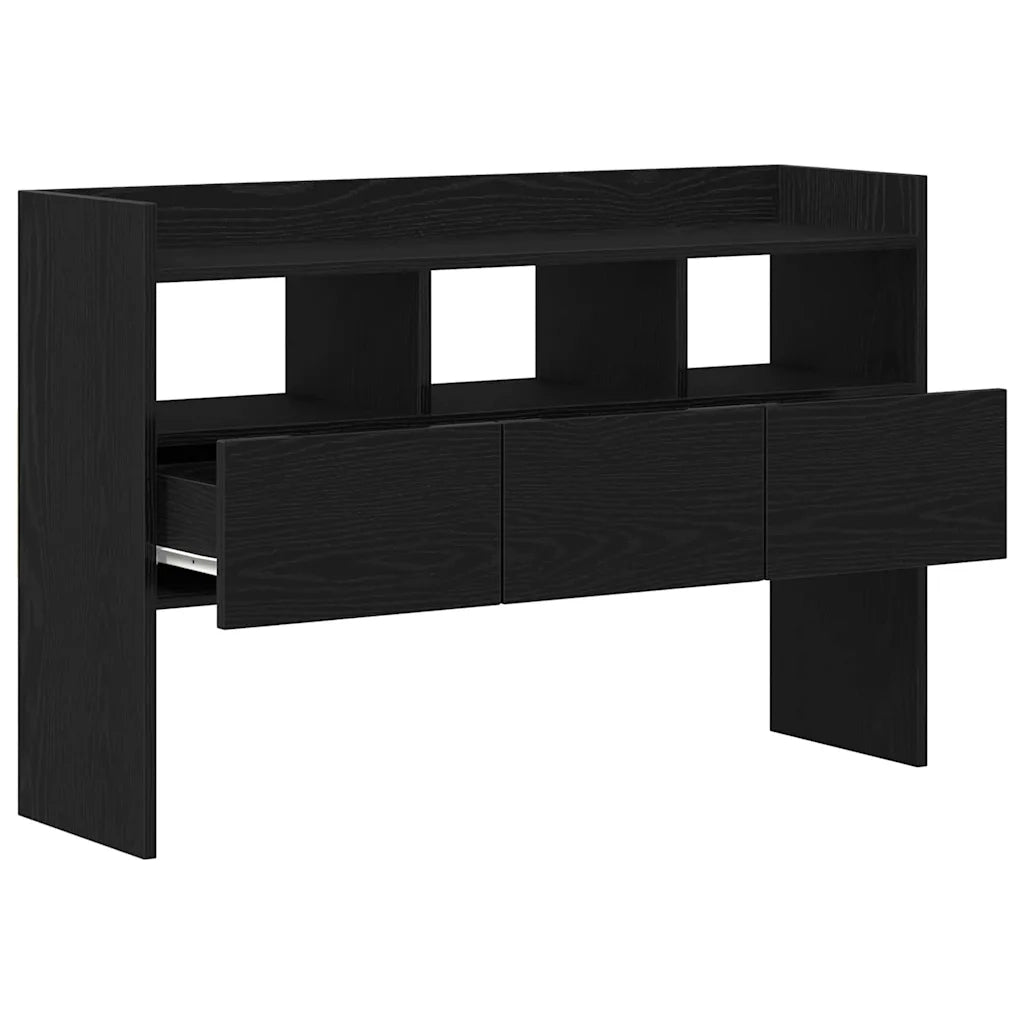 Credenza-Buffet-Armadio da cucina Rovere Nero 105 x 30 x 70 cm Legno multistrato