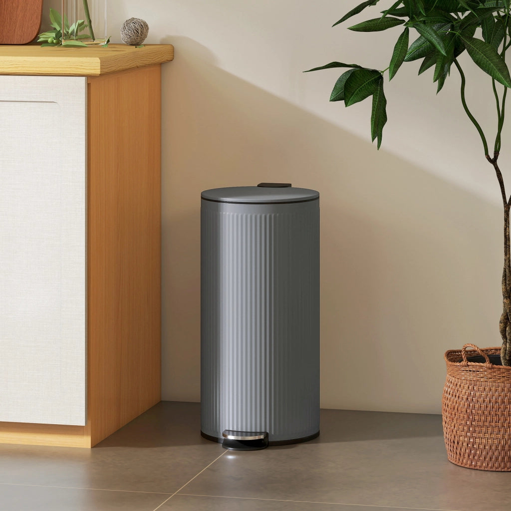 Cestino 30L con Pedale ¨C Minimal ¨C Grigio