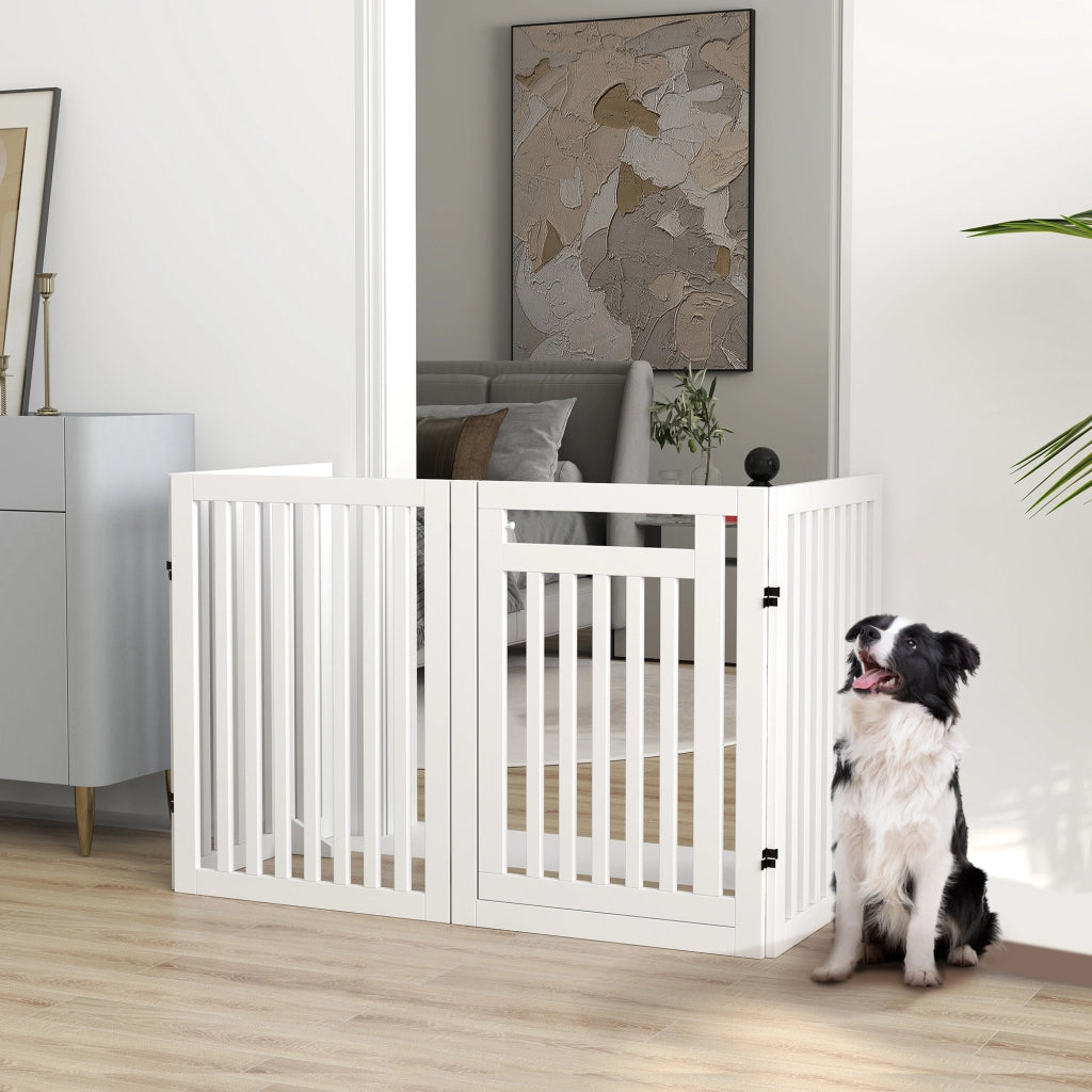 Cancello per Scale e Porte ¨C Minimal ¨C Bianco 4 Pezzi Pieghevole