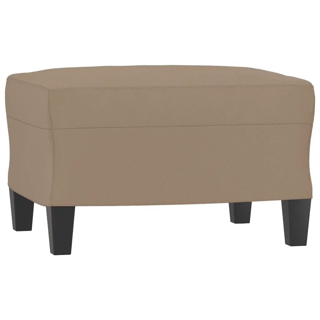Divano Sedia-Poltrona con Poggiapiedi Cappuccino 60 cm in Similpelle 276232
