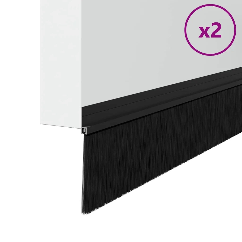 Spazzole per porte autoadesive 2 pz Nero 100 cm CFW6933791