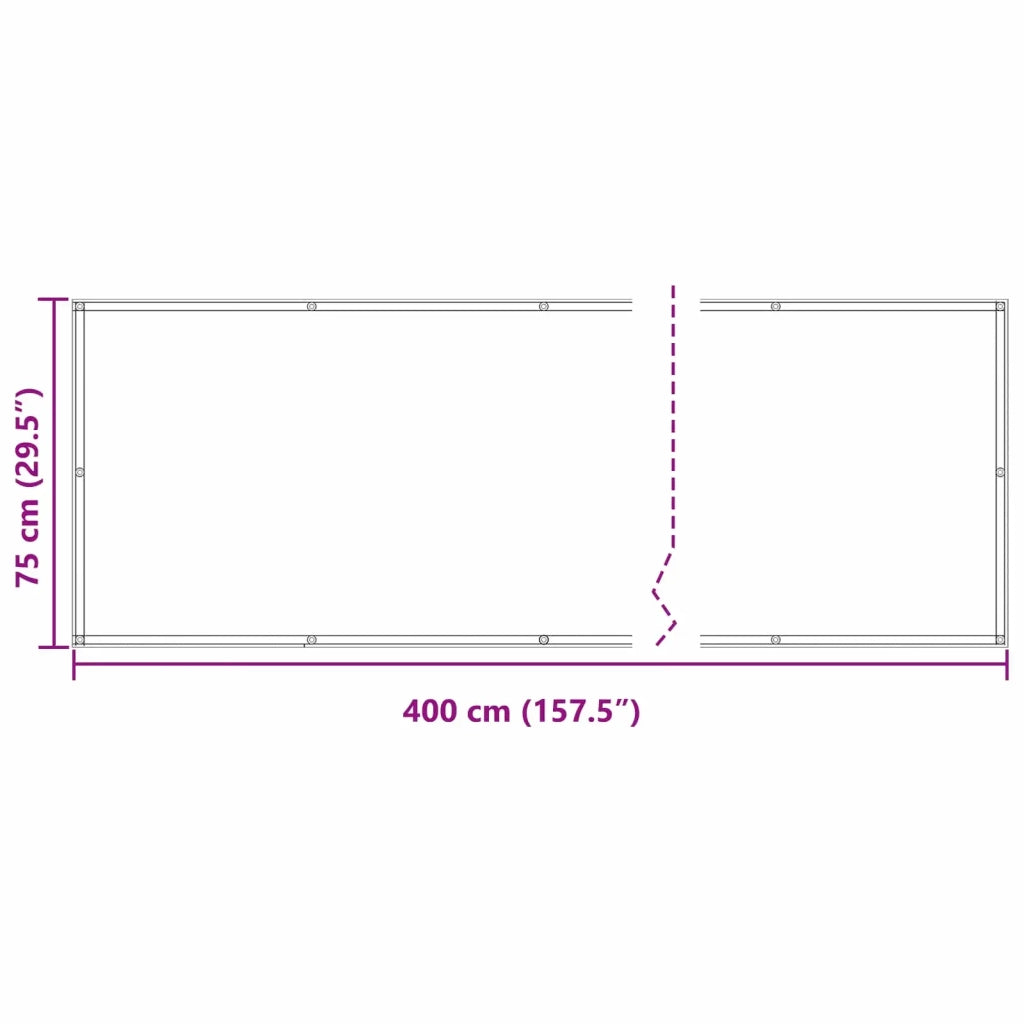 Schermo da balcone-Pannello per balcone Borgogna 75 x 400 cm