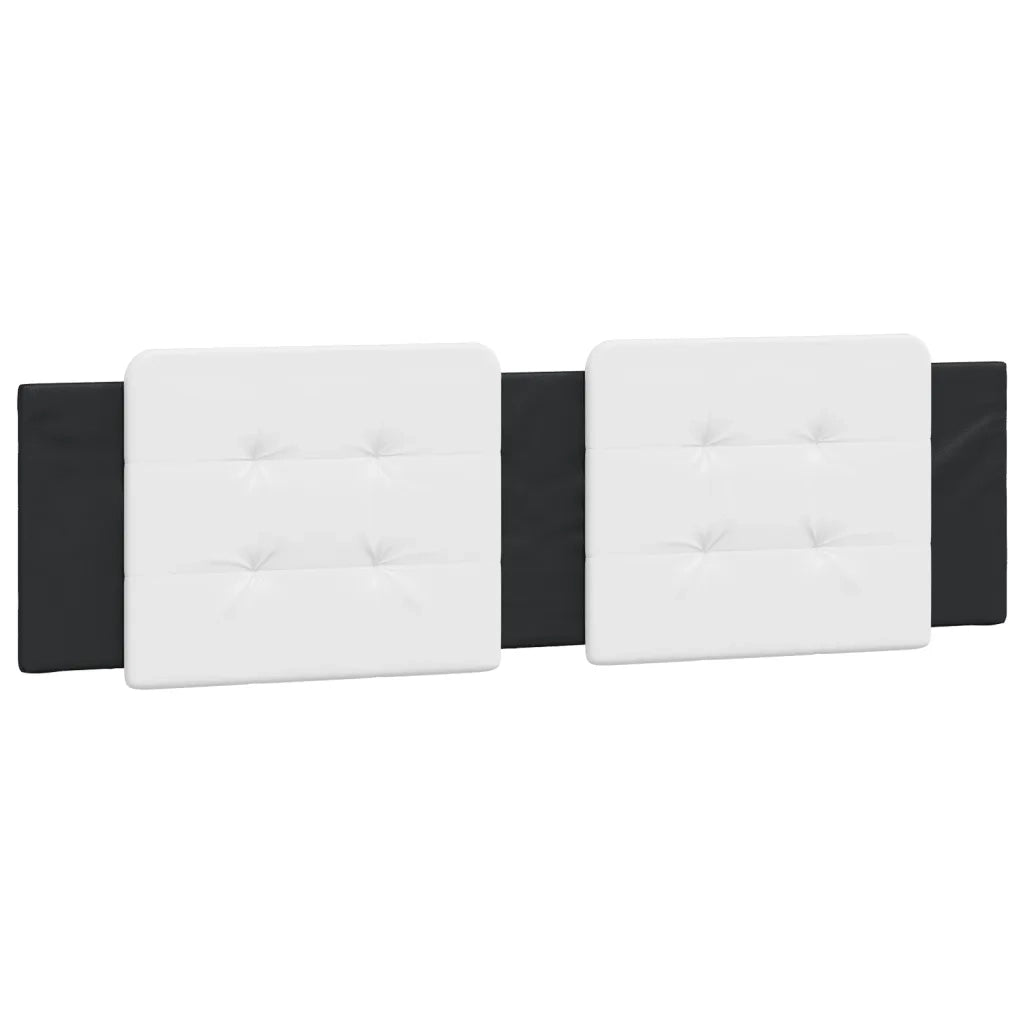 Cuscino Testiera Zadar Bianco e Nero 183 cm in Similpelle 374882