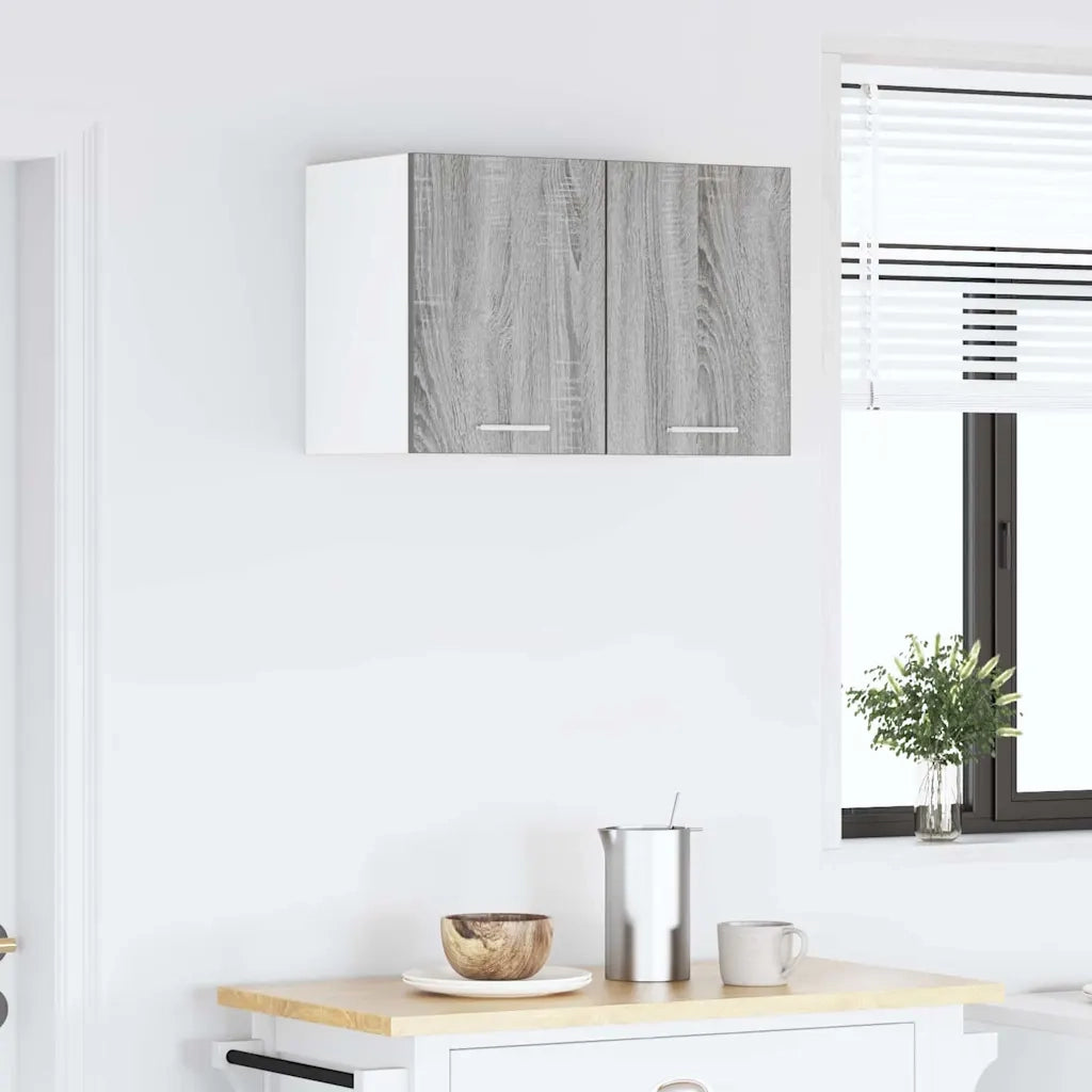 Armadio pensile Grigio Sonoma e Bianco 30 x 31 x 40 cm 884124