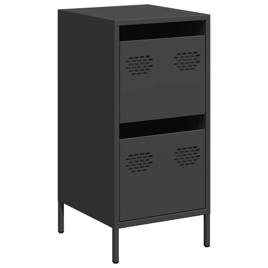 Credenza-Buffet-Armadio da cucina Nera 35x39x73,5 cm in Acciaio Laminato a Freddo 916743