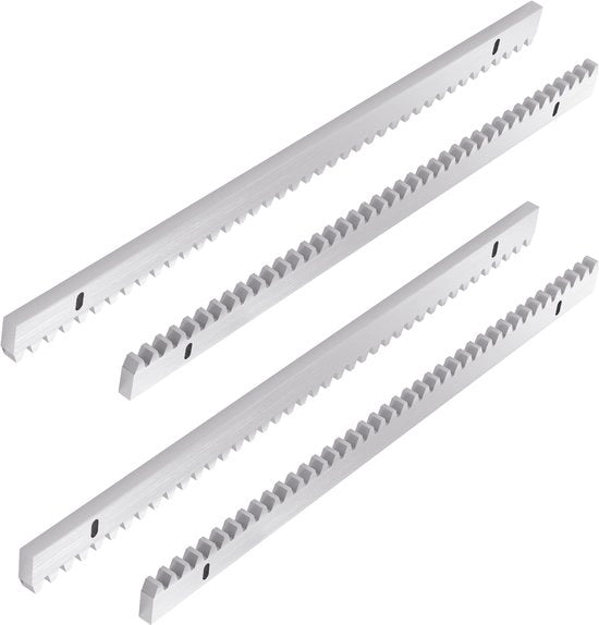 Tandheugel per poortaandrijving 4x 0,5m per schuifpoort - Opener per schuifpoort - Tandrail per poort - Acciaio