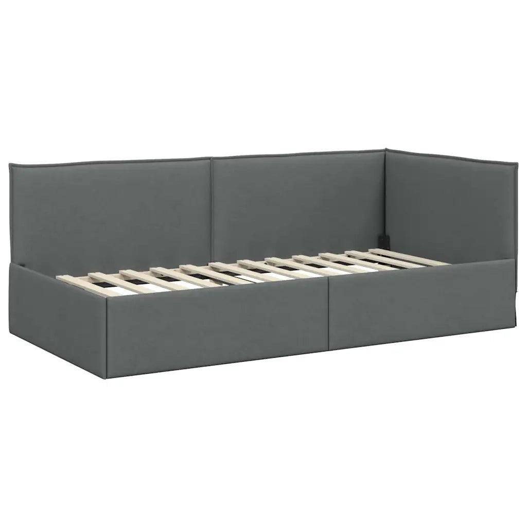 Struttura Letto Angolare con Materasso 2 pz-Giroletto con materasso Grigio Velluto 984783