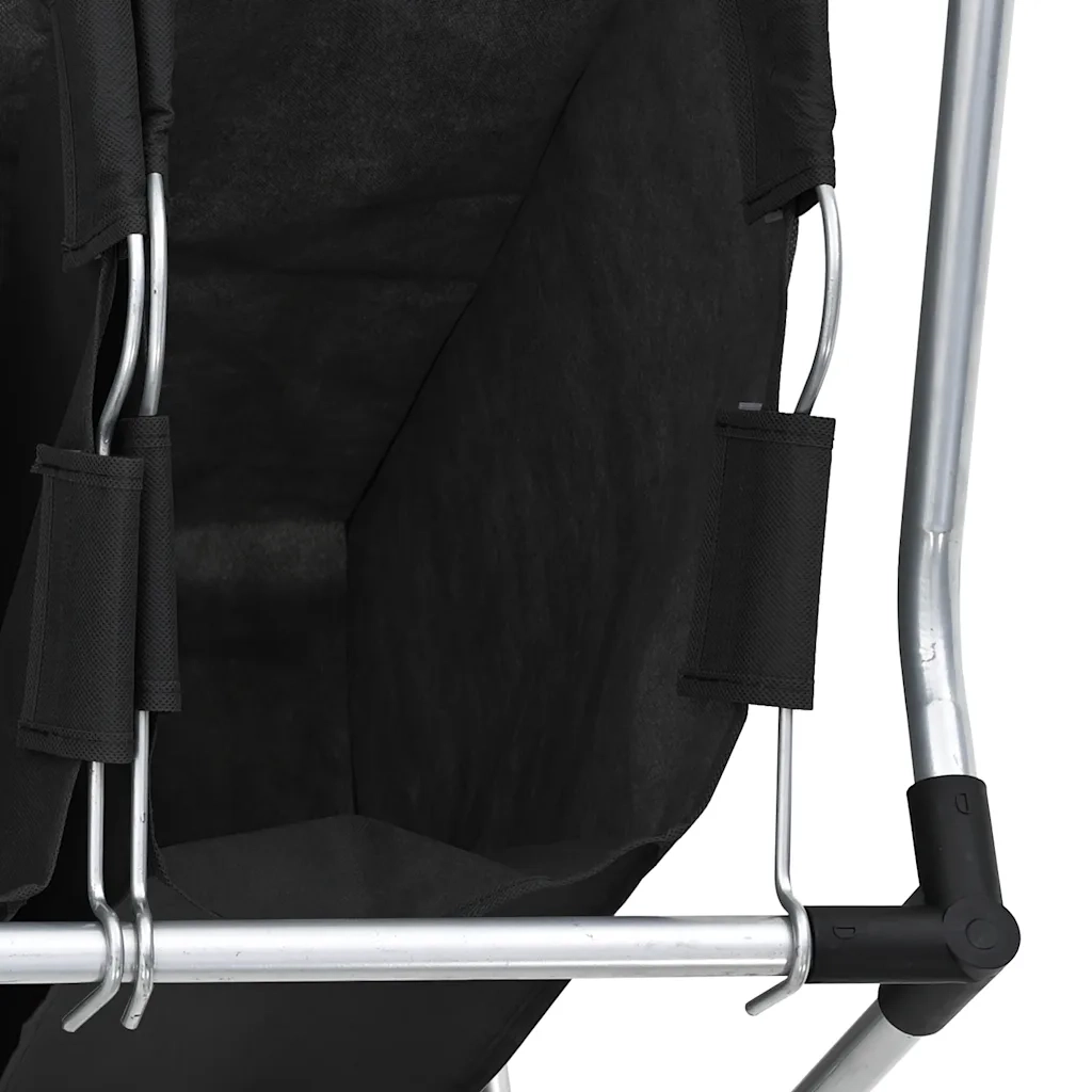 Classificatore lavanderia con 4 borse nero 240367