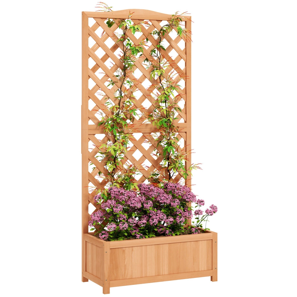 Fioriera con griglia in legno massello ¨C zephmum ¨C 76x36x170 cm marrone