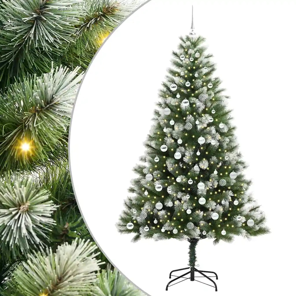 Albero di Natale artificiale con rami snodati e neve imbiancata 3395456