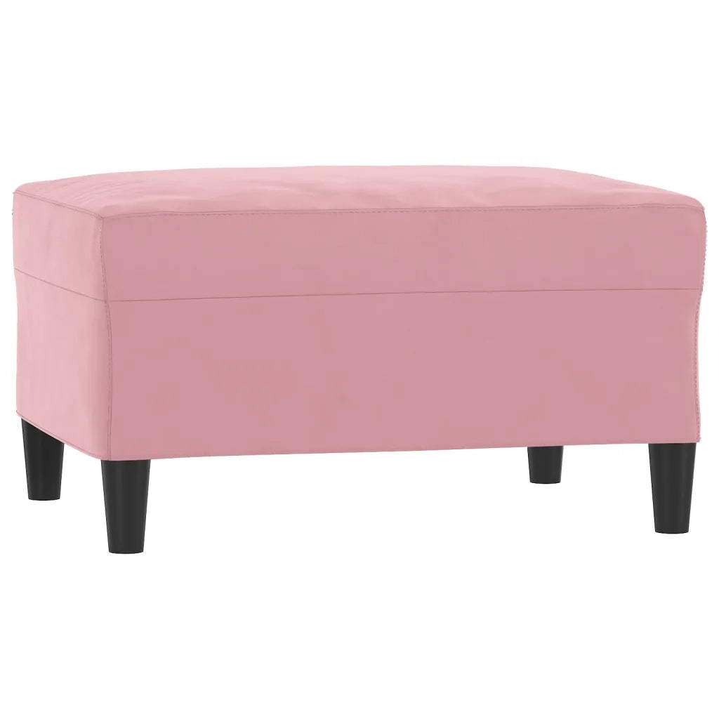 Set di Divani 3 pz con Cuscini rosa in Velluto
