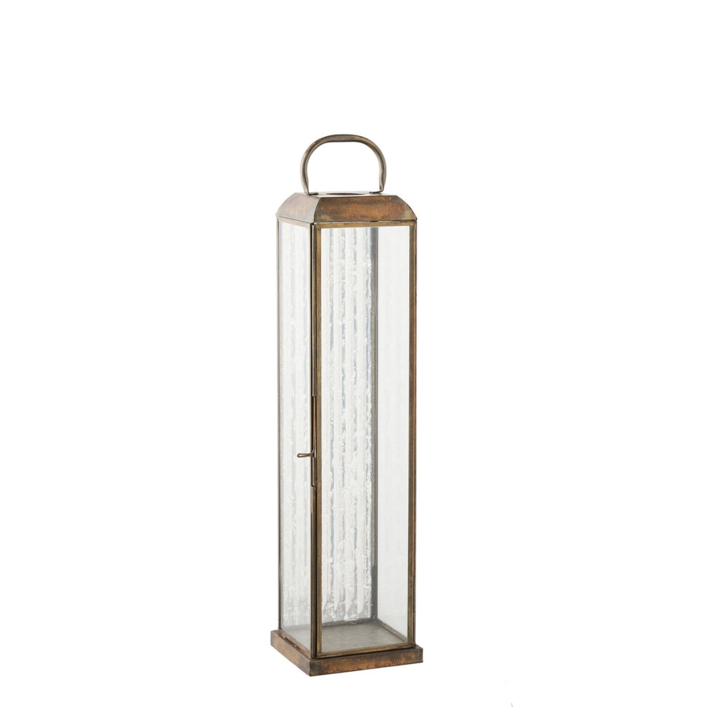 Lanterna Herslev, Ottone, Vetro, 12x12x49 cm