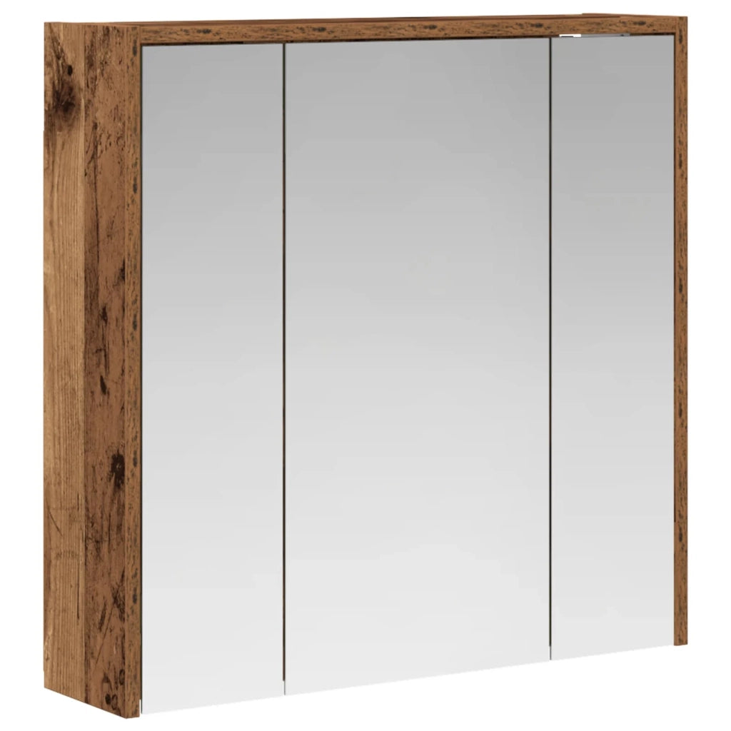 Mobiletto per specchio da bagno Legno vecchio 889157