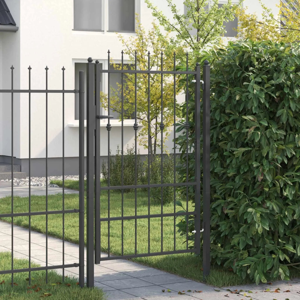Cancello per recinzione Asten Nero 150 x 88 cm Acciaio 42034046