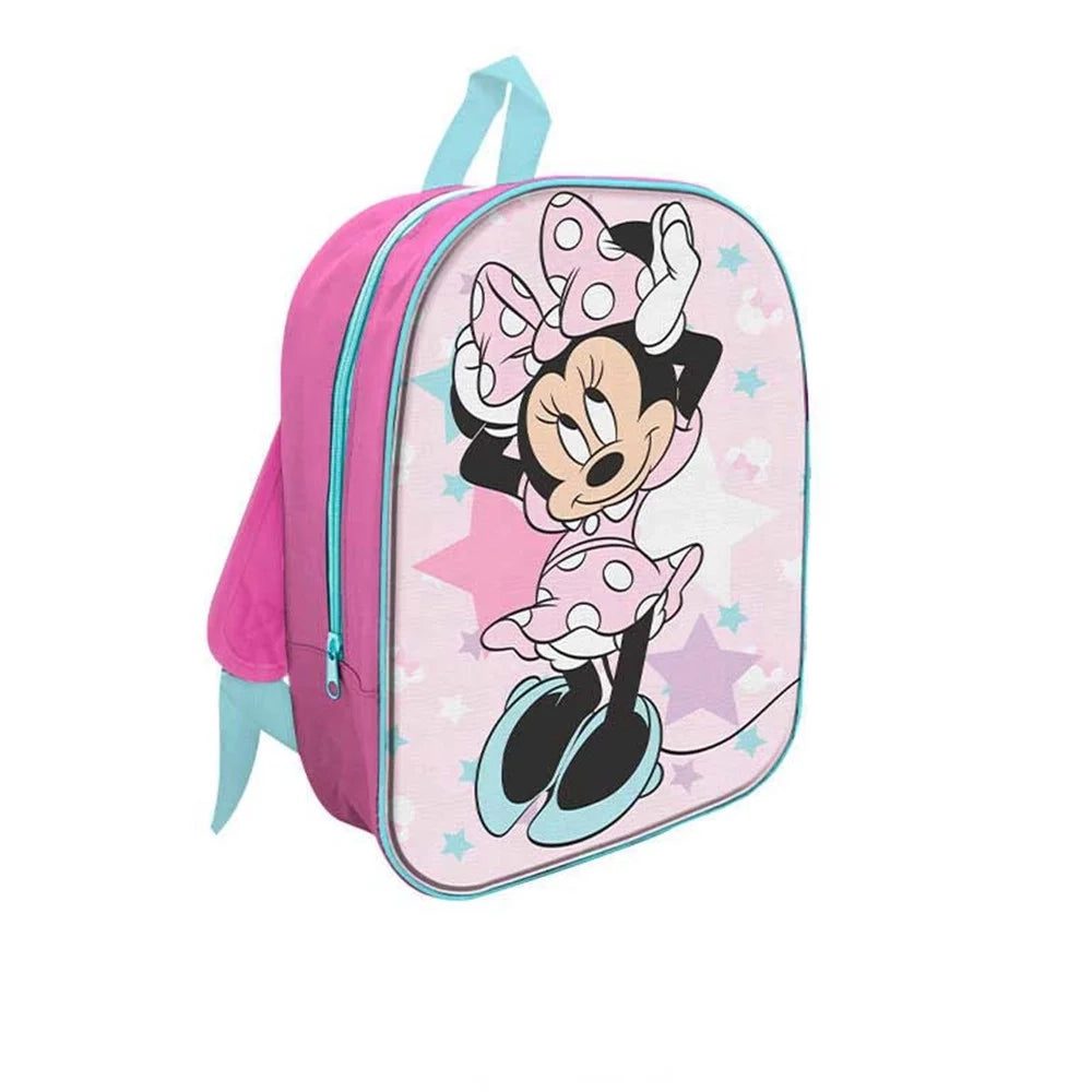 Trade Shop - Zaino Zainetto In Tessuto Minnie 32 Cm Con Zip Per Scuola Asilo Tempo Libero 672828a -