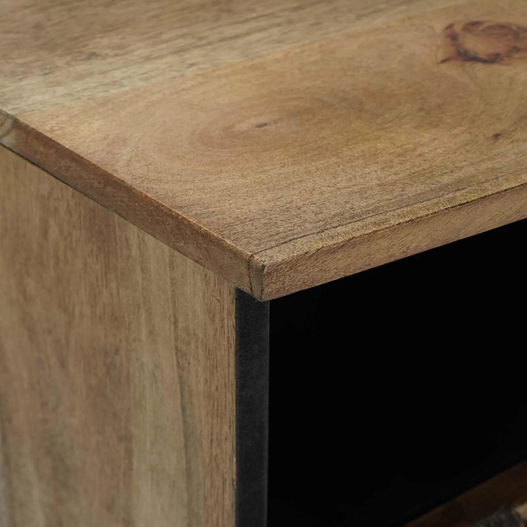Mobile TV Marrone 100 x 33,5 x 46 cm Legno di mango massello 4018350
