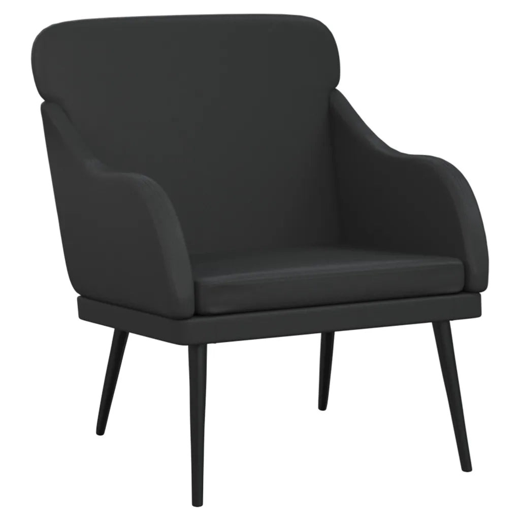 Poltrona | Sedia Relax Nera 63x76x80 cm Similpelle