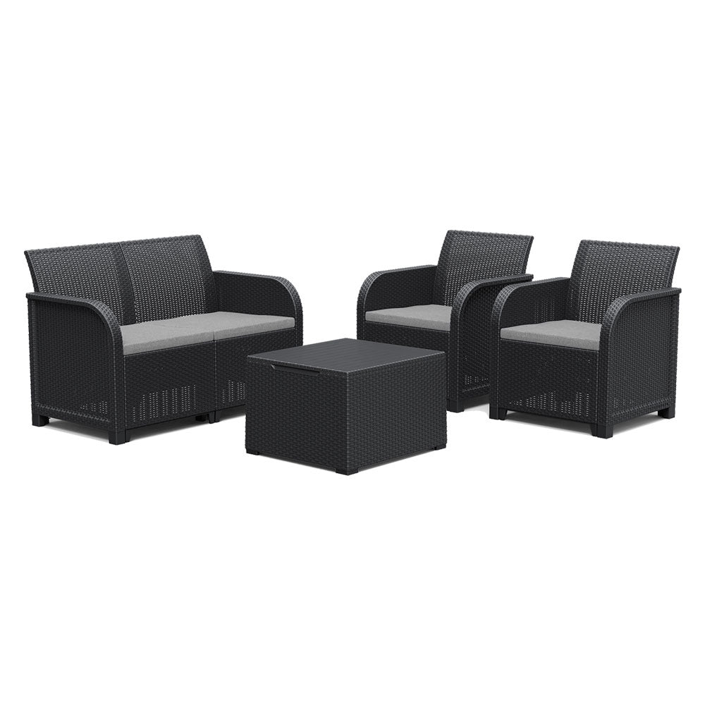 1cf set da giardino polipropilene 'rosalie lounge' colore bianco cod:ferx.6130057nlm