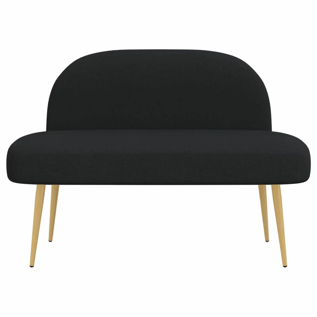 Panchina imbottita con schienale Nero 110 x 60 x 76 cm CFW4827065