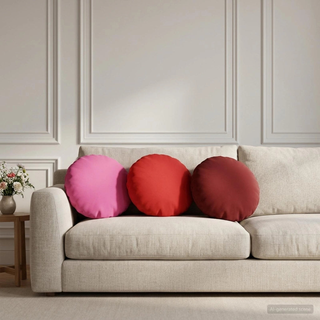 Federa 6 pcs HEERLEN Rosa Ø 40 cm Poliestere 922364
