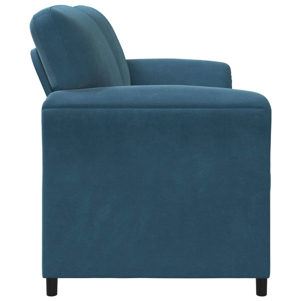 Divano a 2 Posti Blu 138 x 83 x 95 cm Velluto 42033948