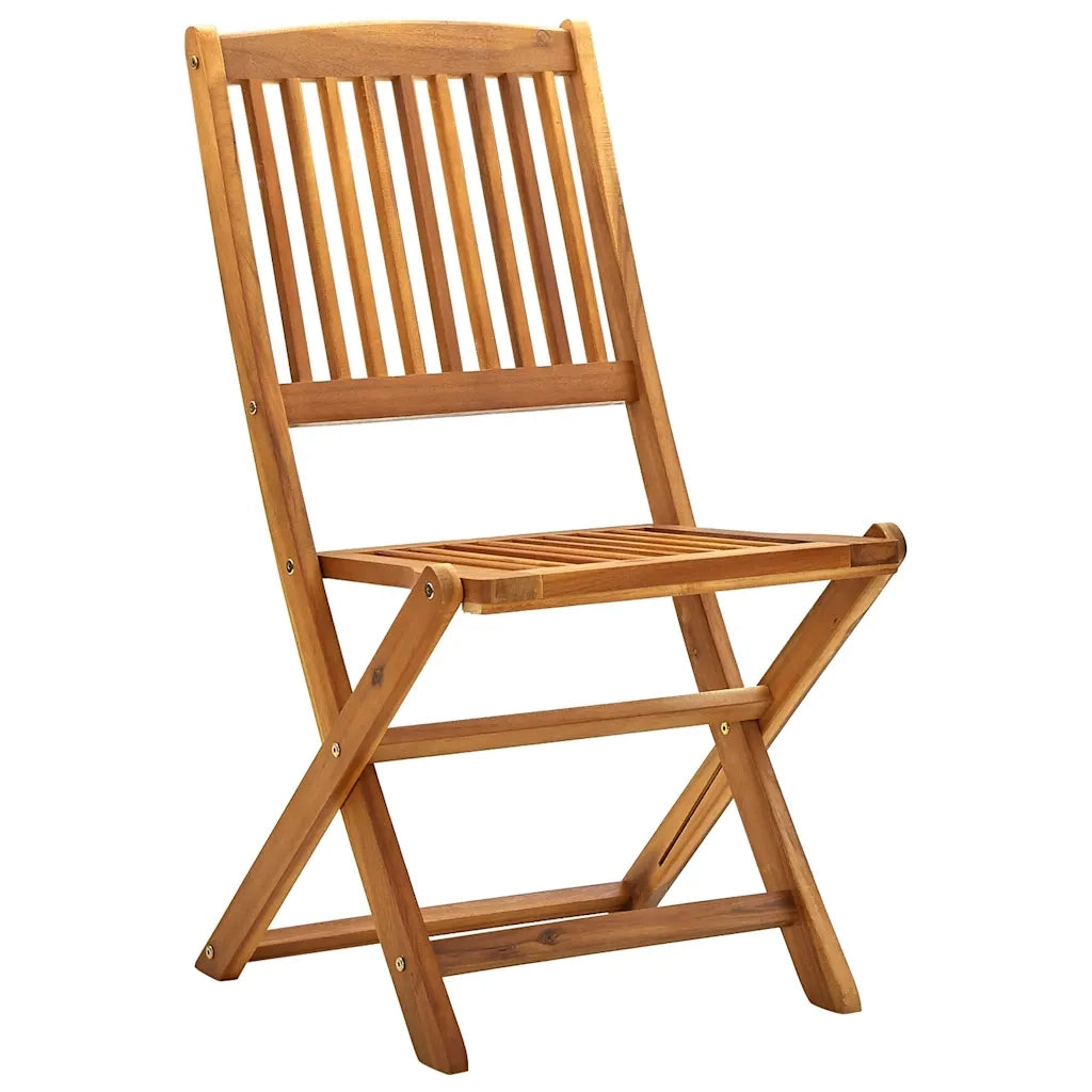 Sedie da Giardino Pieghevoli 2 pz in Legno Massello d'Acacia 46339