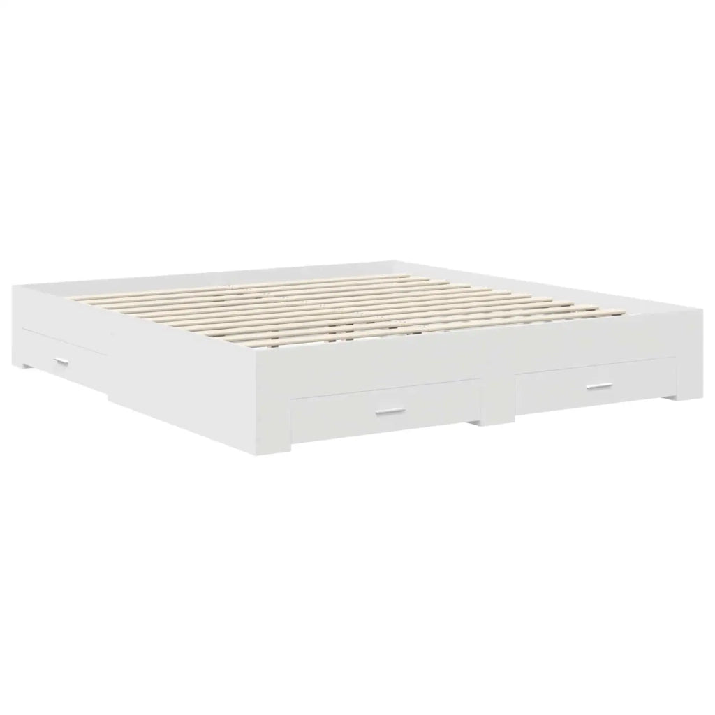 Struttura del letto Bianco 180 x 200 cm Legno multistrato