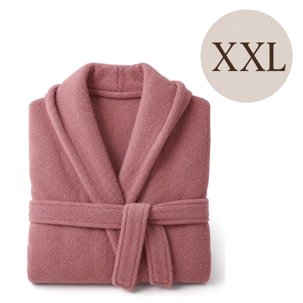Satina, Accappatoio 100% Cotone con Cappuccio, Rosa