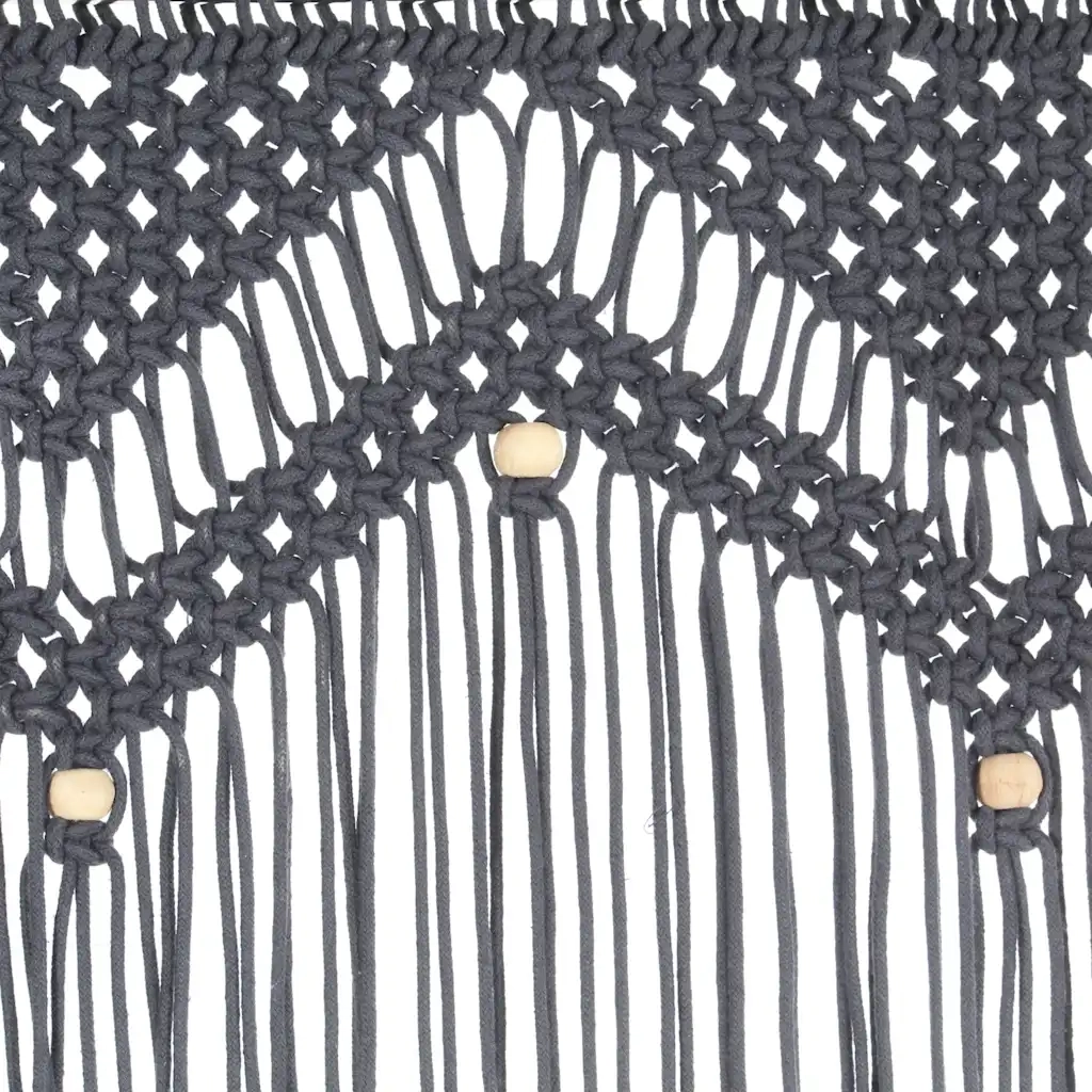Tenda Macram¨¨ Antracite 140x240 cm in Cotone