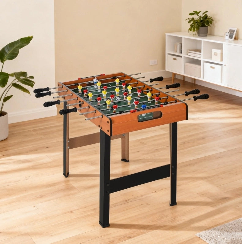 Calcio balilla compatto 84,5x40x61,2 cm in MDF nero, 22 giocatori