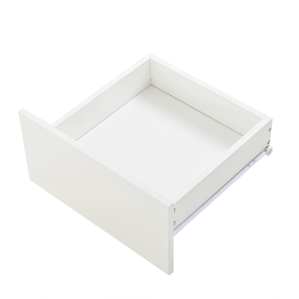Tavolino da caffè 100x45x43 cm con piano sollevabile e LED in pannello truciolare bianco